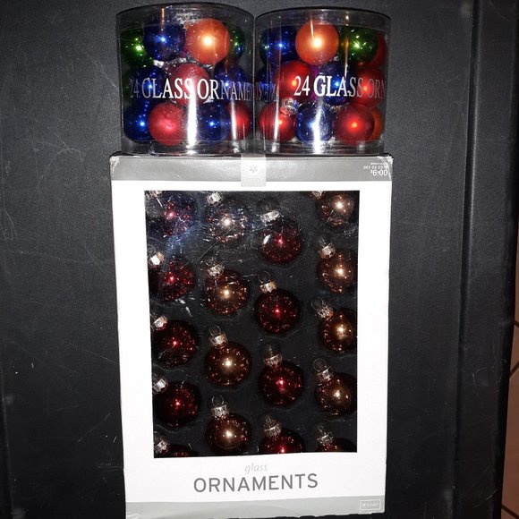 Other - 3 New Packages of Glass Christmas Ornaments